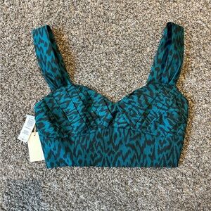 Blue and Black Aritzia Crop Top